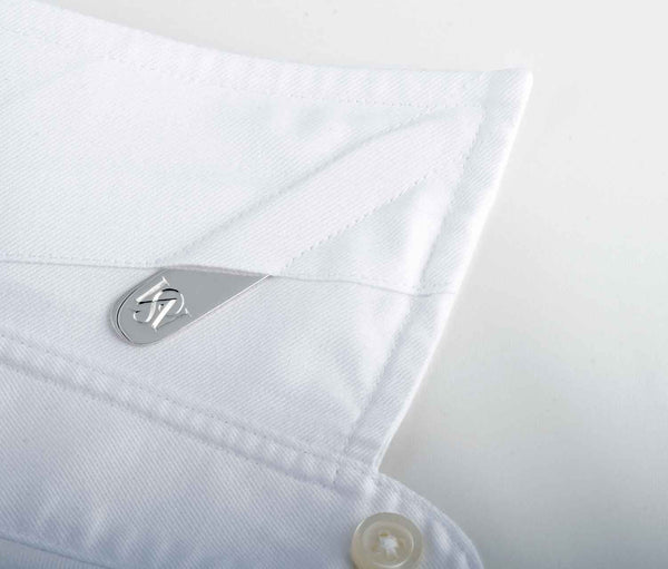 Sterling Silver Collar Stiffeners Bespoke engraved accessories for groom